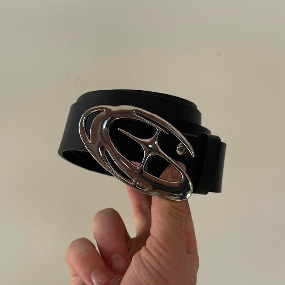 Chrome Star Black Silver Belt – Futuristic Grunge Emo Style, Unisex, Brand New - Picture 12 of 12